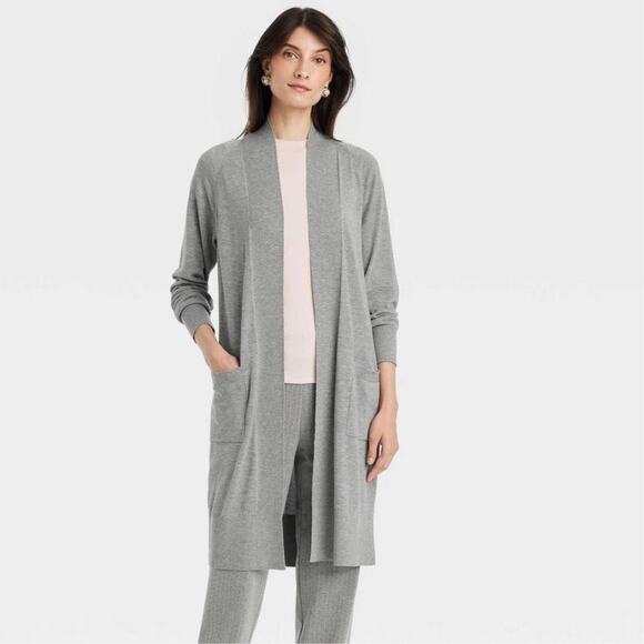 A New Day Women's Duster Cardigan Long Sleeve Sweater Gray Size XS - Picture 1 of 5